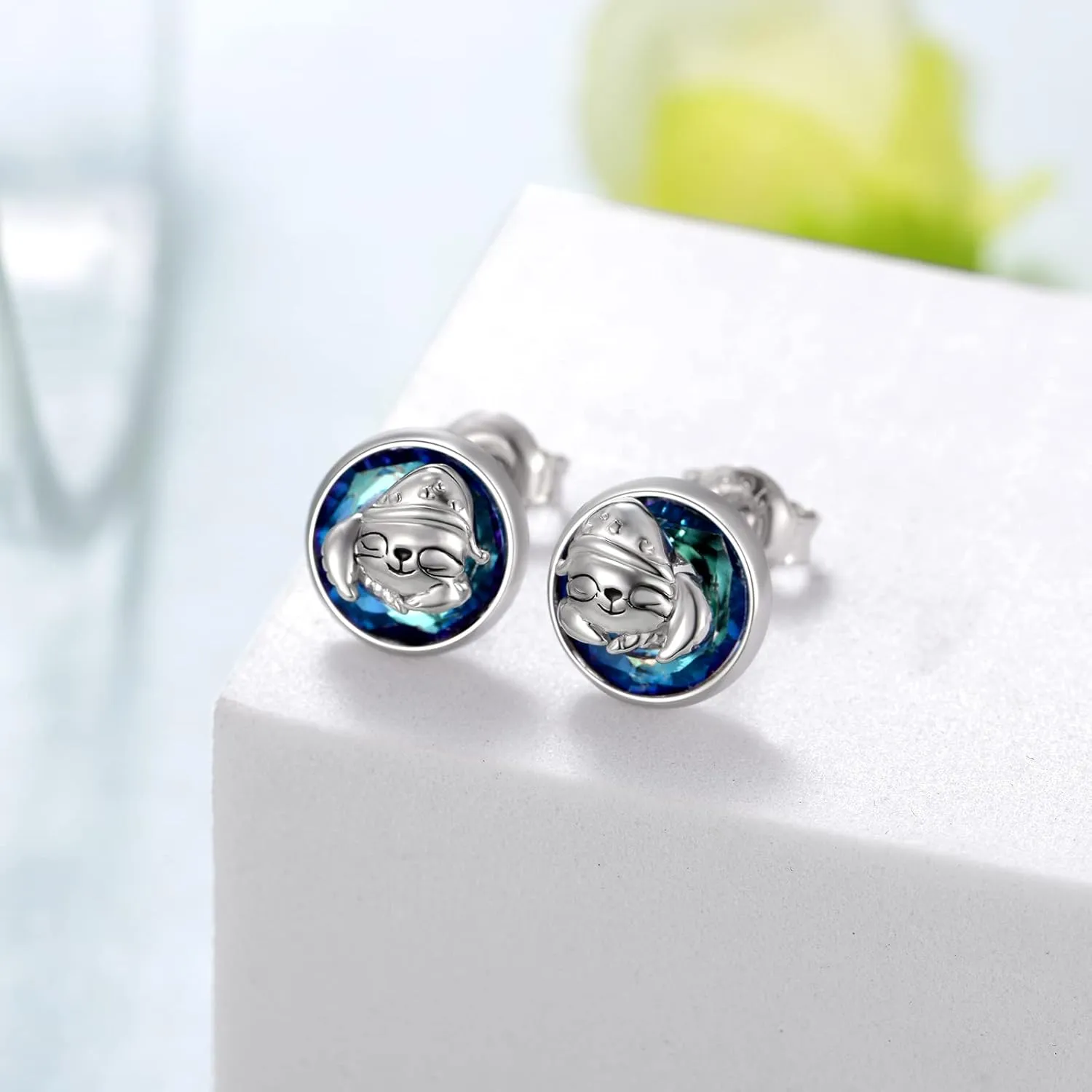 Goat/Highland Cow/Axolotl/Cat/Seal/Frog Stud Earrings Sterling Silver Animal Stud Earrings Animal Jewelry Gifts for Women