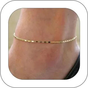 Gold Chain Ankle Bracelets for Women Minimalist Thin Anklets Jewelry Beach Summer Anklet Waterproof