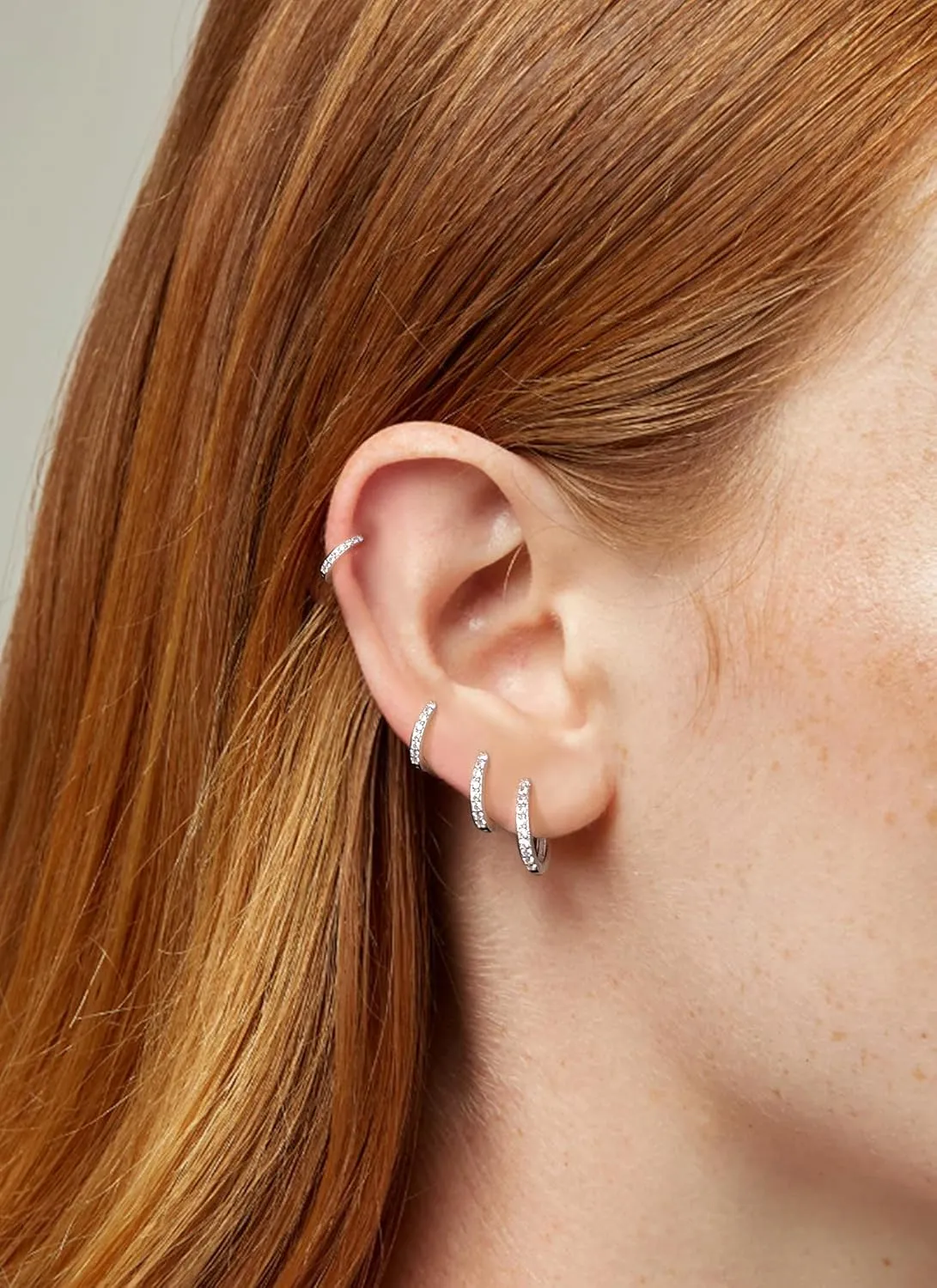 Gold Hoop Earrings for Women 925 Sterling Silver EarringsCartilage Endless Small Hoop Earrings Set 14K Gold Plated Huggie Earrings for Women Men Jewelry Gifts