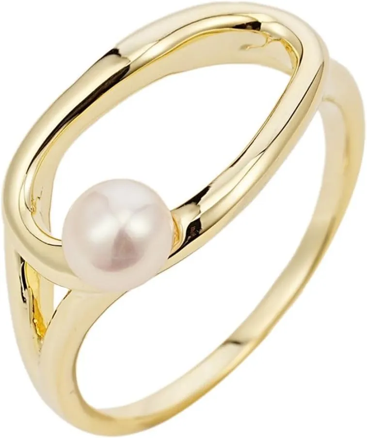 Gold Rings for Women, Irregular Pearl/Twisted/Tree of Life Eternity Band Stackable Rings Danity Promise Statement Jewelry Gifts Size 6-9