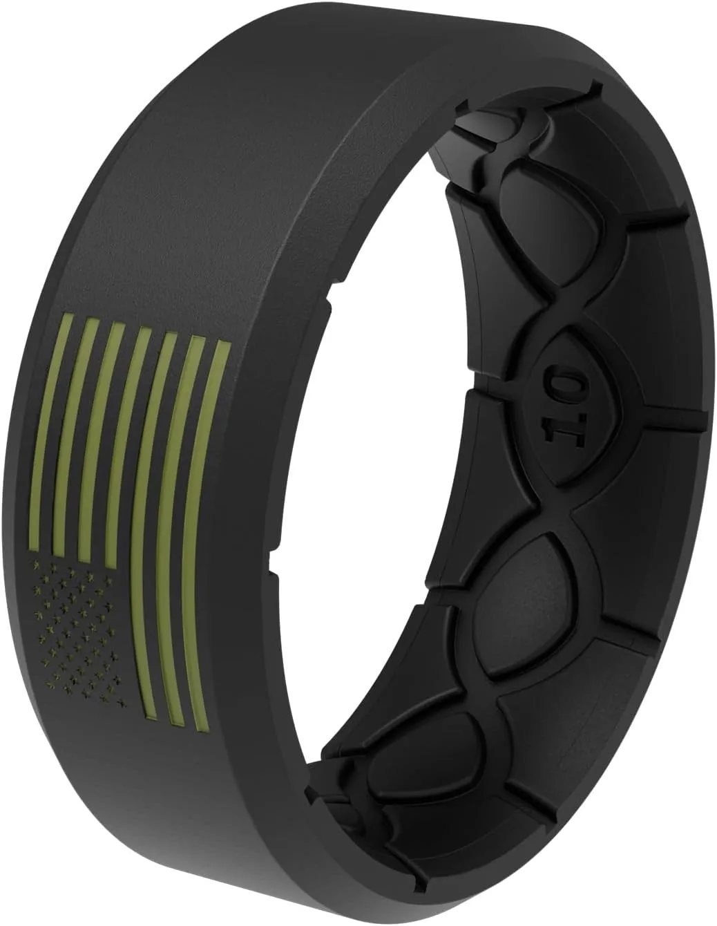 Groove Life Edge Hero Ring - Breathable Silicone Wedding Rings for Men, Lifetime Coverage, Unique Design, Comfort Fit Ring