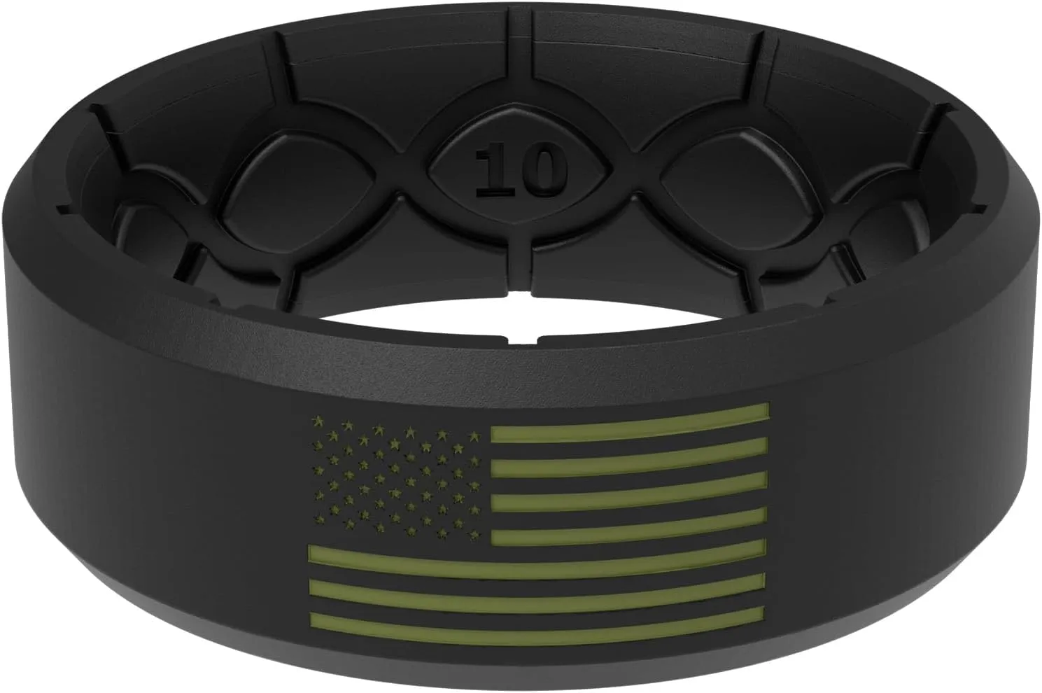 Groove Life Edge Hero Ring - Breathable Silicone Wedding Rings for Men, Lifetime Coverage, Unique Design, Comfort Fit Ring