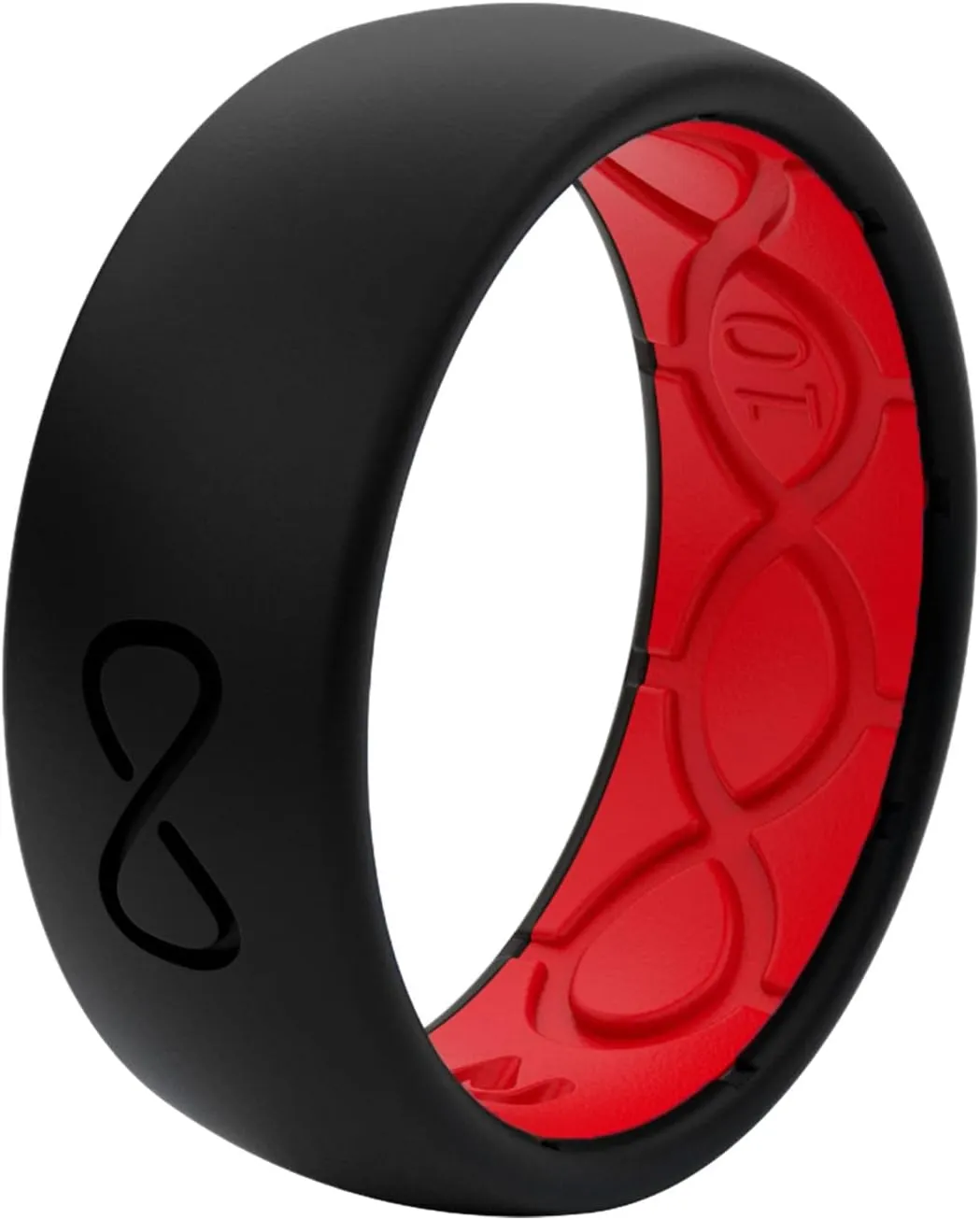 Groove Life Solid Silicone Ring - Breathable Rubber Wedding Rings for Men, Lifetime Coverage, Unique Design, Comfort Fit Ring