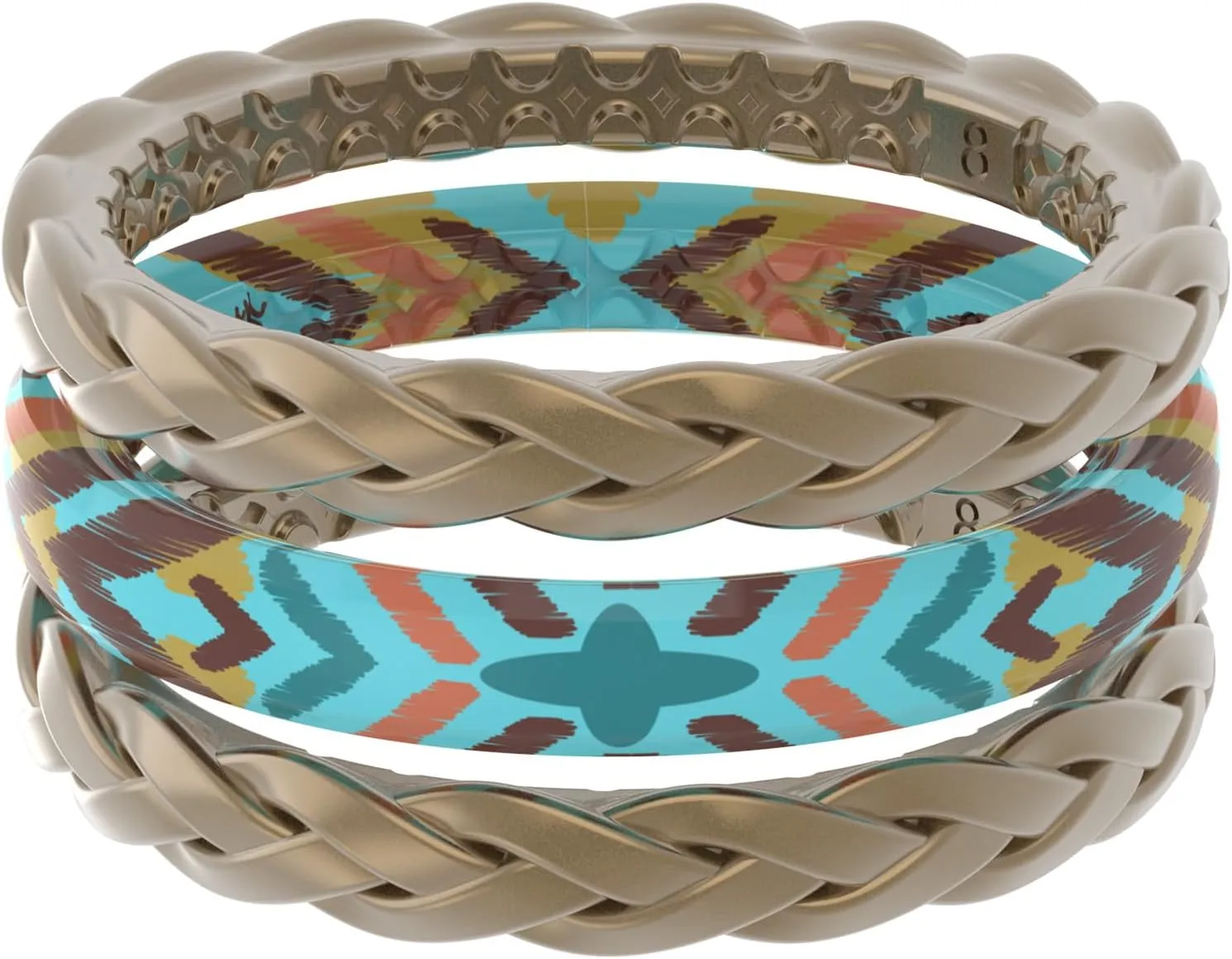 Groove Life with Katie Van Slyke Ring - Breathable Silicone Wedding Rings for women, Lifetime Coverage, Unique Design, Comfort Fit Ring