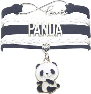 HCChanshi Panda Charm Bracelet - Infinity Love Design For Women Men Adult Panda Fans and Lovers
