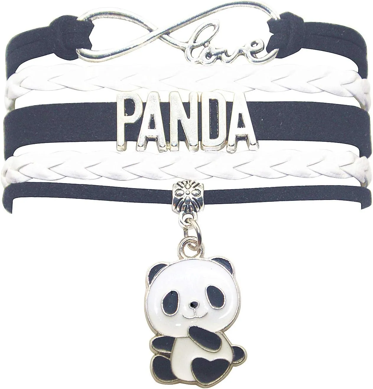 HCChanshi Panda Charm Bracelet - Infinity Love Design For Women Men Adult Panda Fans and Lovers