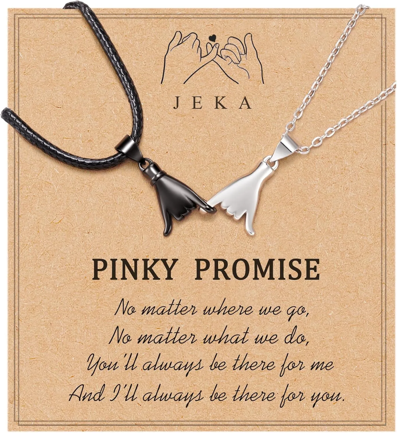 Jeka Anniversary Birthday Gift for Couple Boyfriend Gifts, Matching Necklace for Couples Stuff Engagement Funny Gifts for Girlfriend Husband Wife Him Her