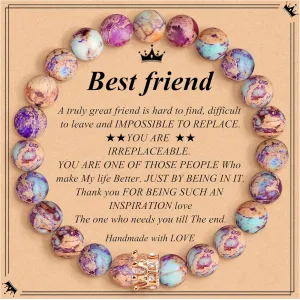 JoycuFF Woman Birthday Gifts Idea Friendship Gifts For Women Best Friends Besties Aunt Female Mom Daughter Granddaughter Gf Anniversary Christmas Graduation Healing Stone Crown Gifts For Her