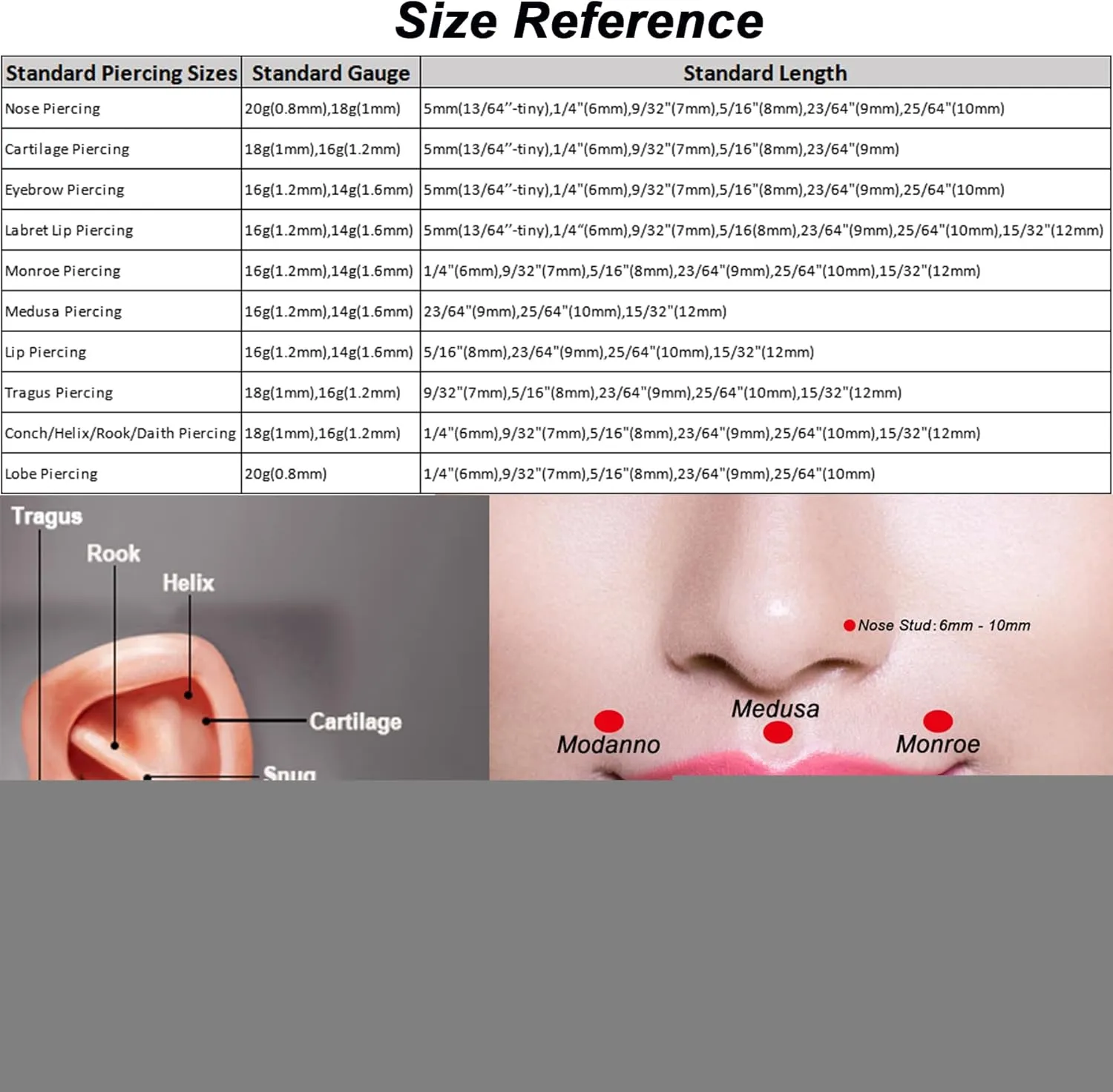 Lantine 1Pcs Cross Cz Threadless Push in Nose Rings Studs Implant Grade Titanium Flat Back Stud Earrings Lip Labret Medusa Monroe Helix Daith Cartilage Tragus Conch Lobe Piercing Jewelry