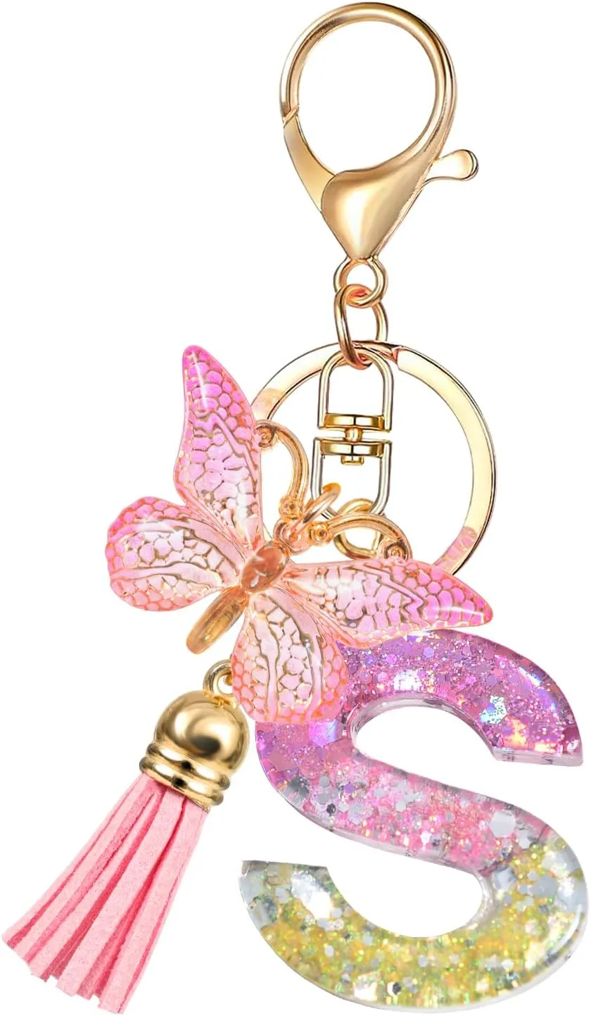 Letter Keychains for Women and Girls, Key Chains for Car Keys, Cute Keychain Accessories for Backpack