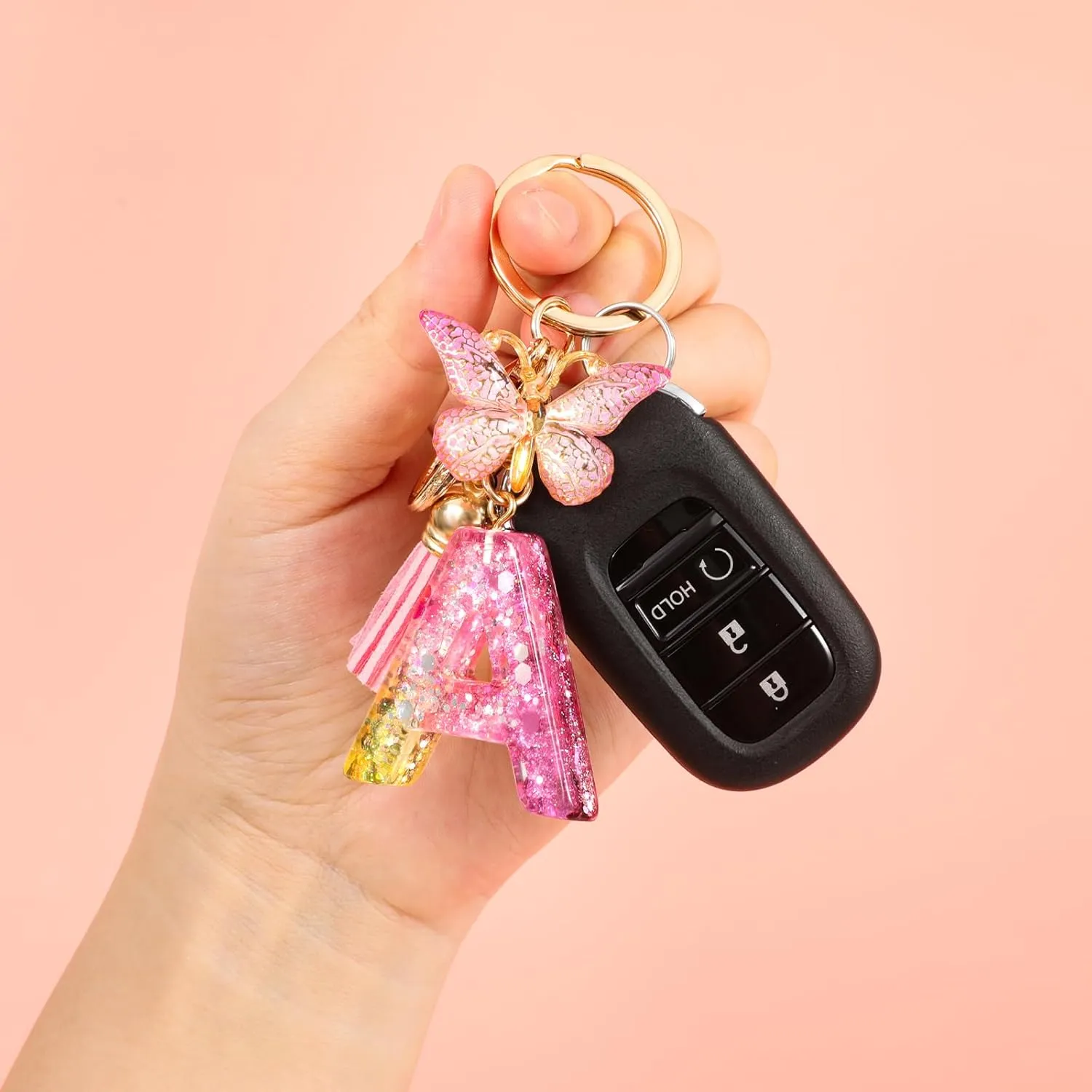 Letter Keychains for Women and Girls, Key Chains for Car Keys, Cute Keychain Accessories for Backpack
