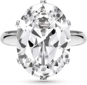 Linawe Cubic Zirconia Imitation Diamond Moissanite Rings for Women, 14K Gold/Rose Gold/Silver Adjustable Chunky Ring, Costume Rhinestone Jewelry for Wedding Engagement