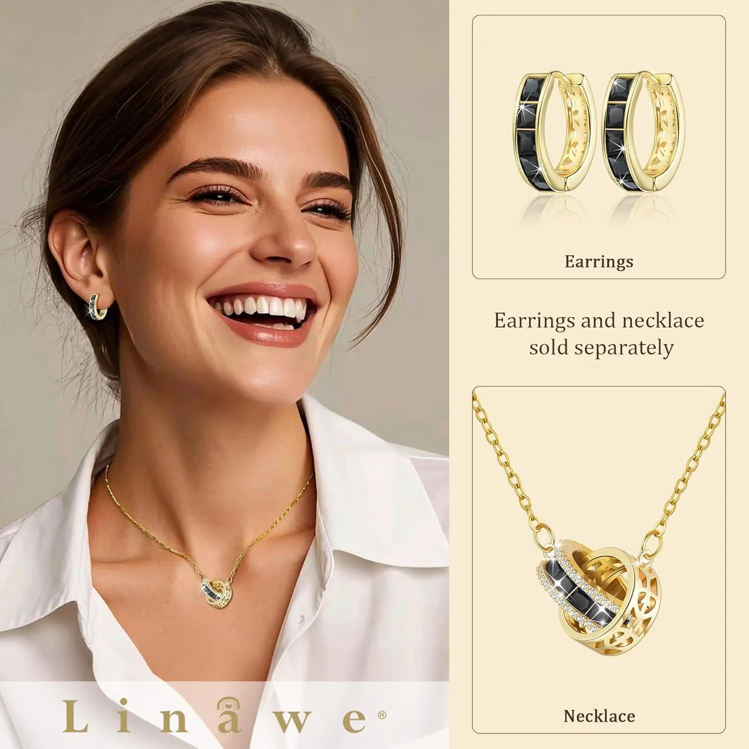 Linawe Small Hoop Earrings for Women Trendy, Tragus Piercing Jewelry, Cubic Zirconia Studs Huggie Earrings, Mini Chunky Tiny Helix Earrings, Gold/Rose Gold/Silver Cartilage Hoops