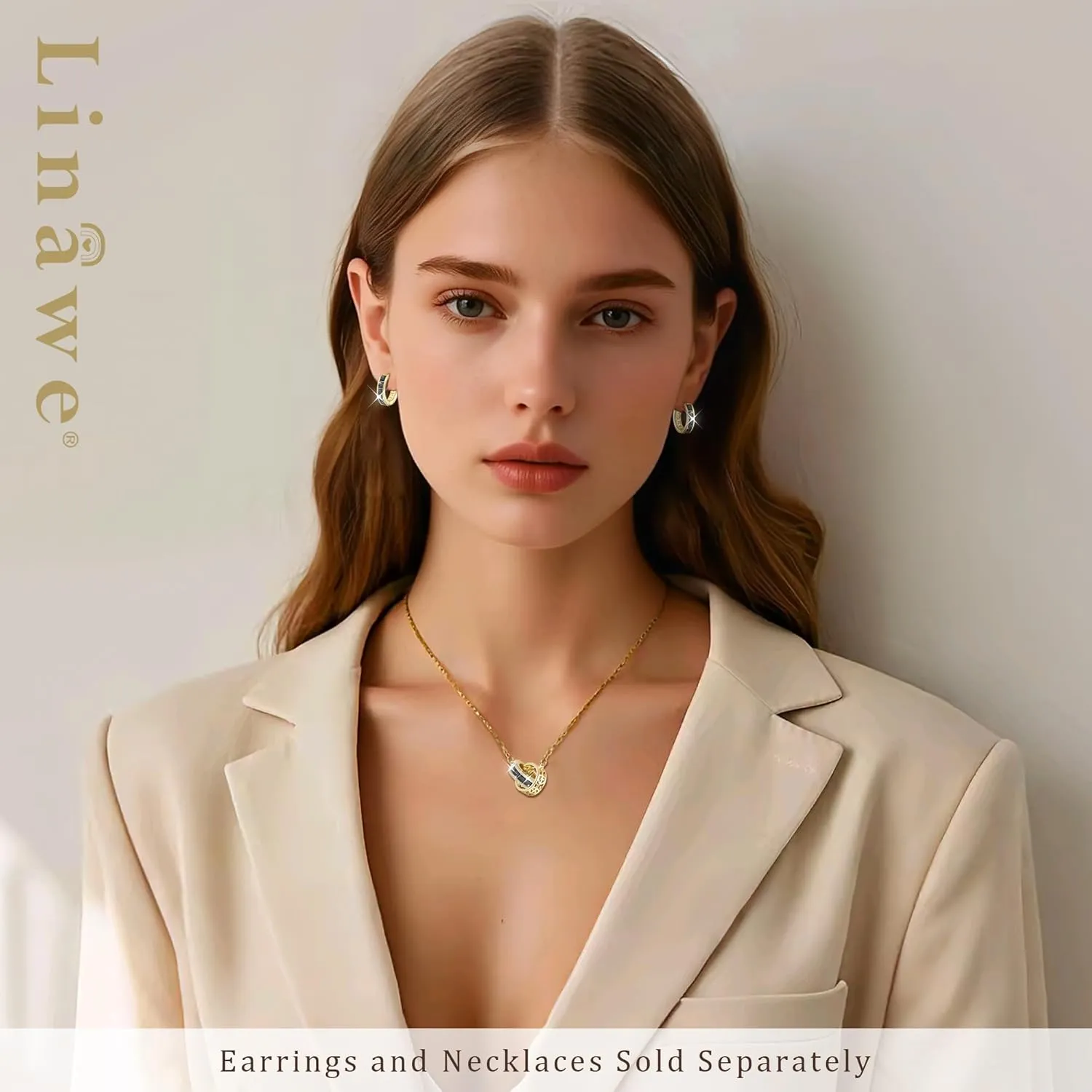 Linawe Small Hoop Earrings for Women Trendy, Tragus Piercing Jewelry, Cubic Zirconia Studs Huggie Earrings, Mini Chunky Tiny Helix Earrings, Gold/Rose Gold/Silver Cartilage Hoops
