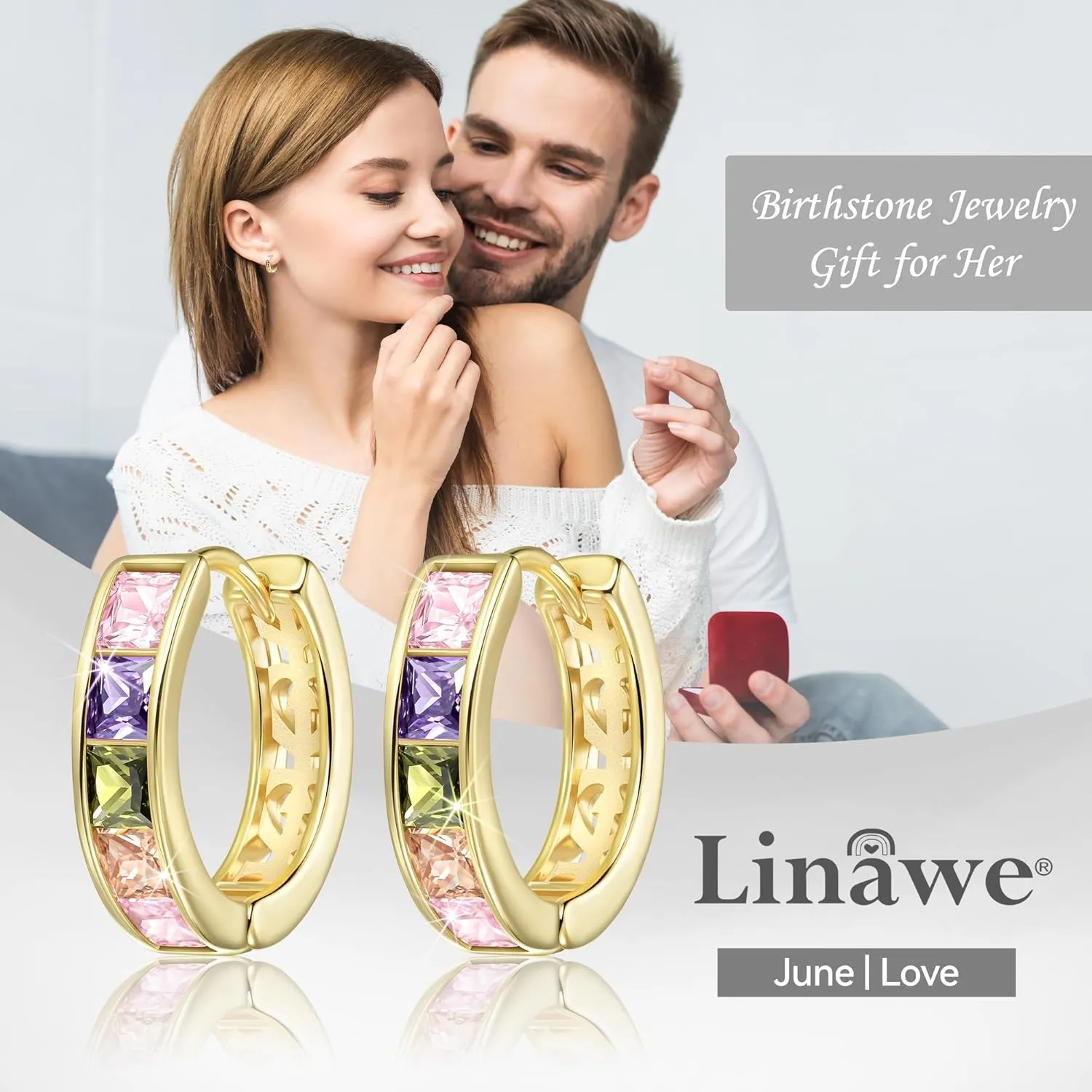 Linawe Small Hoop Earrings for Women Trendy, Tragus Piercing Jewelry, Cubic Zirconia Studs Huggie Earrings, Mini Chunky Tiny Helix Earrings, Gold/Rose Gold/Silver Cartilage Hoops