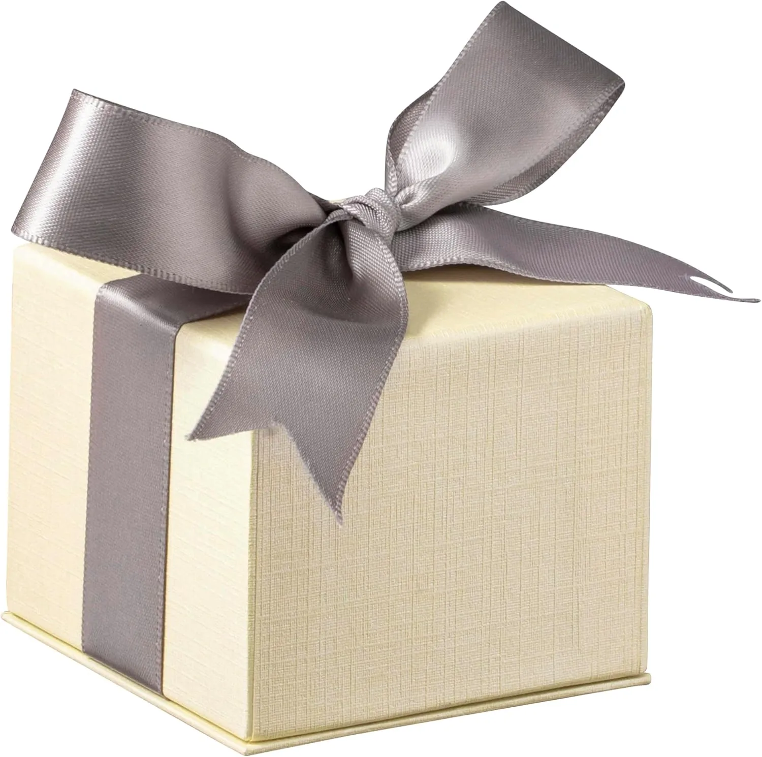 Luxury Dome-Shape Leather Earring Box for Women & Girls  Jewelry Gift Box Ideal for Studs, Small Hanging Earrings  Earring Case with Cream Ribbed Outer Box & Matching Bow Ribbon