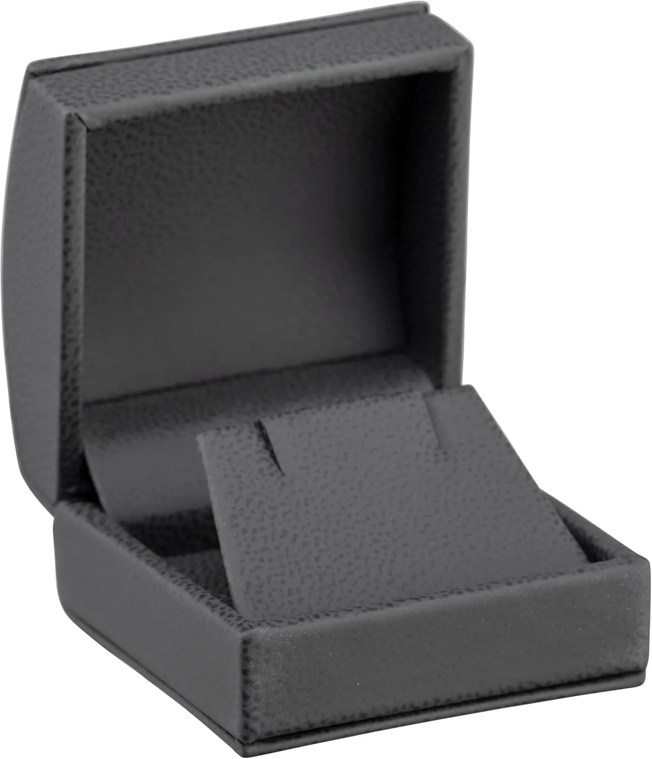 Luxury Dome-Shape Leather Earring Box for Women & Girls  Jewelry Gift Box Ideal for Studs, Small Hanging Earrings  Earring Case with Cream Ribbed Outer Box & Matching Bow Ribbon