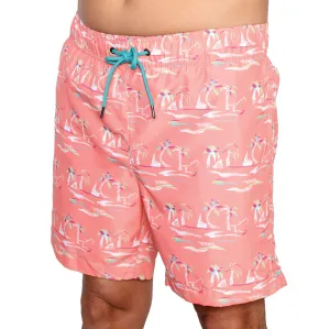 M-CRN02 - Wholesale Men's "Palm Five" Print Swim Trunk