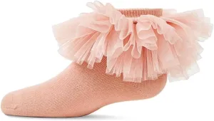 MeMoi Girls' Oversized Tutu Ballerina Anklet Socks