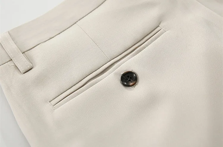 Men's Trousers Loose Straight Cropped Cropped