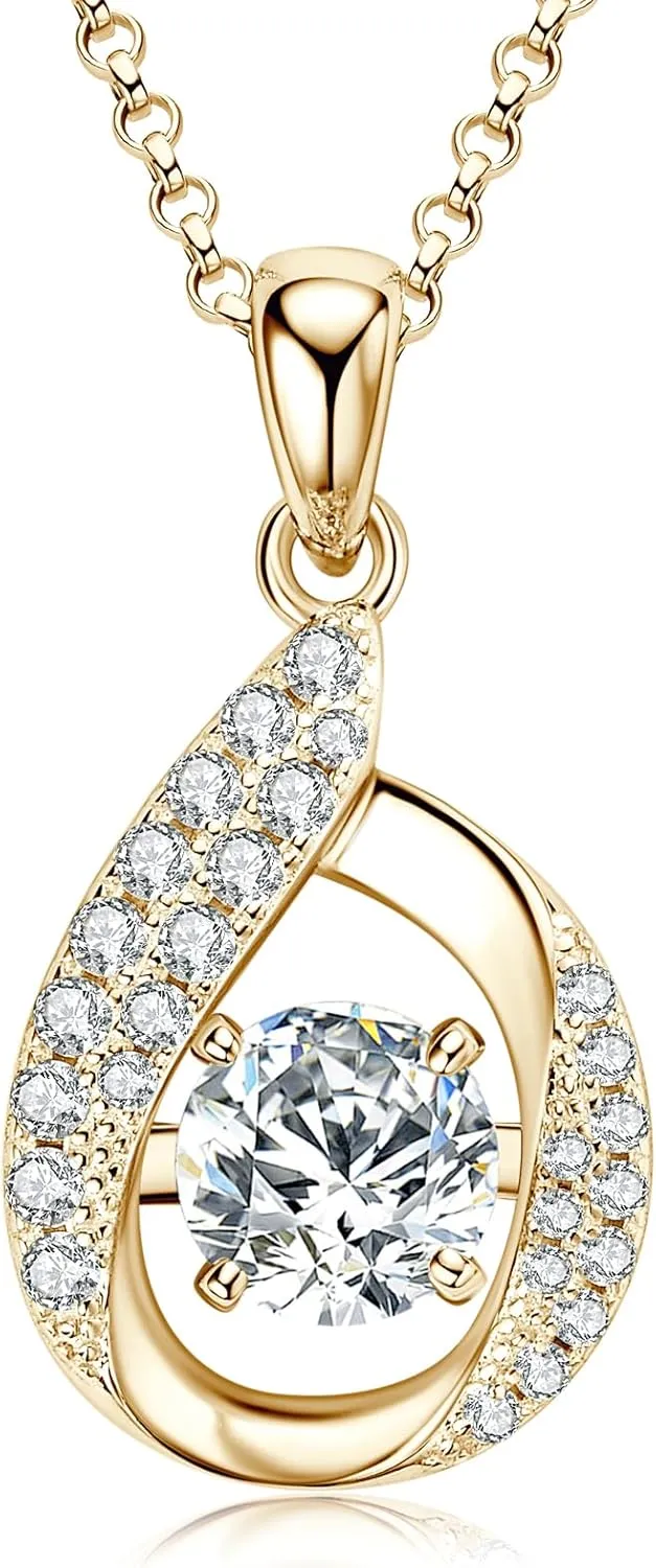 Moissanite Necklaces Gift for Women, 1.0CT Lab Created Moissanite Pendant 925 Sterling Silver Jewelry for Her, Birthday Anniversary Christmas to Wife Mom with GRA Certificate of Authenticity
