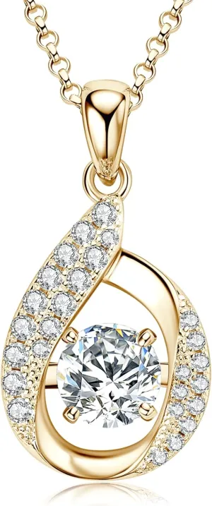 Moissanite Necklaces Gift for Women, 1.0CT Lab Created Moissanite Pendant 925 Sterling Silver Jewelry for Her, Birthday Anniversary Christmas to Wife Mom with GRA Certificate of Authenticity