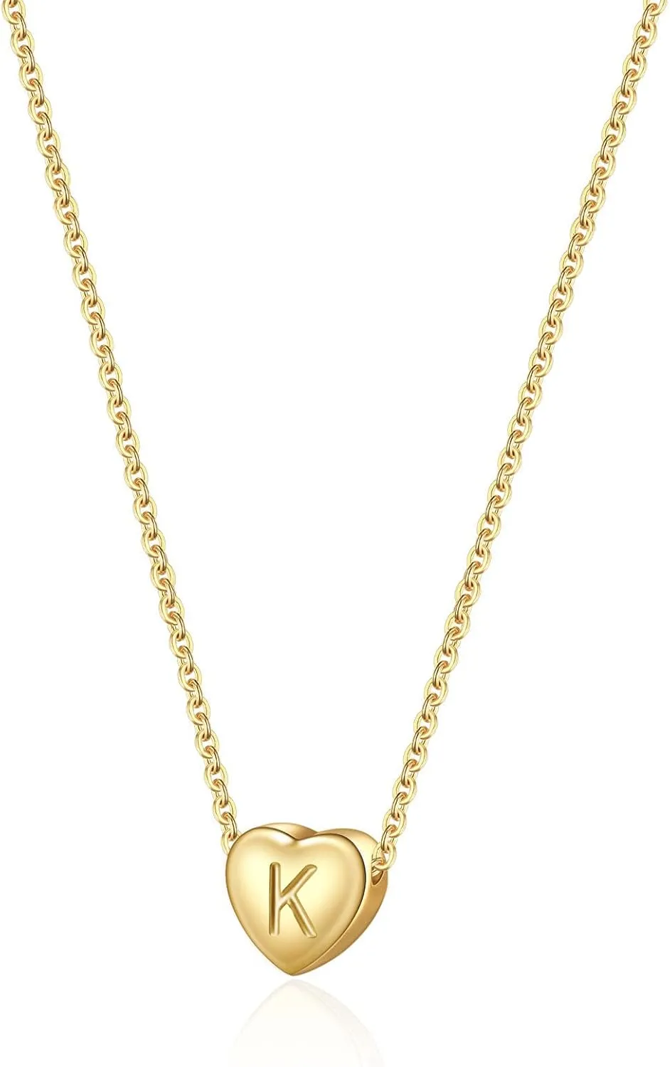 Monily Initial Heart Necklace for Women Tiny Dainty Gold Plated Letters Heart Choker Necklaces for Women Gifts for Women