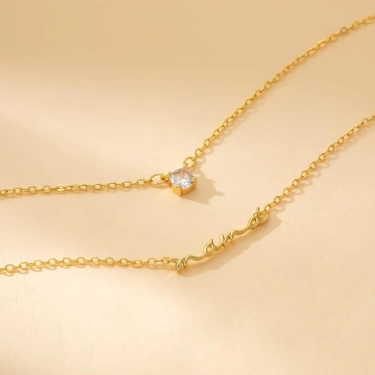 Mothers Day Gifts Gold Necklace - Mama Necklace for Women Mom Wife Sister, Dainty Layered Mom Necklaces Stack Mama Pendant Choker Chain Necklace Birthday Mother's Day Gold Jewelry Gift Trendy