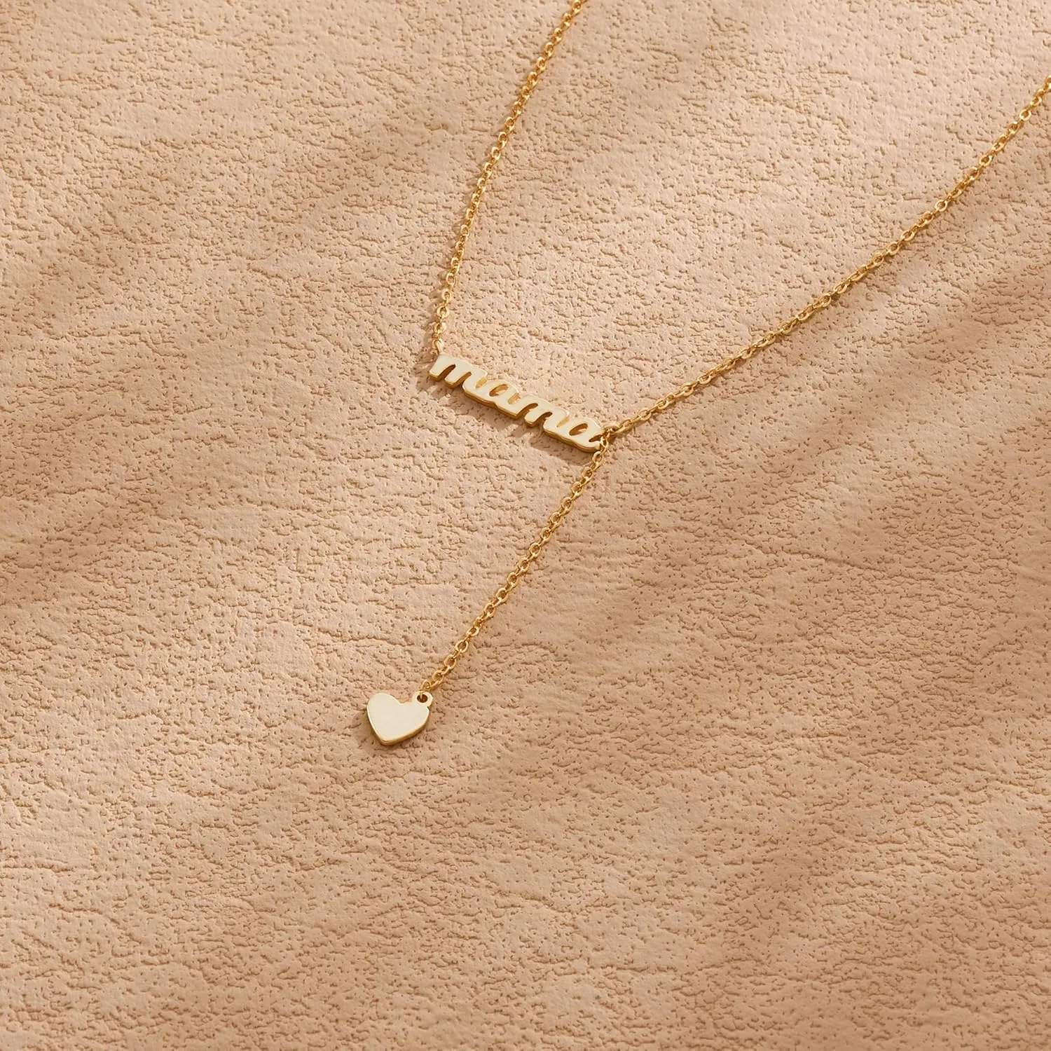 Mothers Day Gifts Gold Necklace - Mama Necklace for Women Mom Wife Sister, Dainty Layered Mom Necklaces Stack Mama Pendant Choker Chain Necklace Birthday Mother's Day Gold Jewelry Gift Trendy