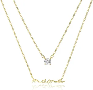 Mothers Day Gifts Gold Necklace - Mama Necklace for Women Mom Wife Sister, Dainty Layered Mom Necklaces Stack Mama Pendant Choker Chain Necklace Birthday Mother's Day Gold Jewelry Gift Trendy