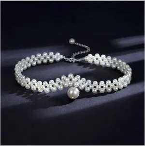 Necklace Elegant and Charming Choker Short Refined Imitation Pearl Collarbone with Simple Personality Collar Neck Jewelry Jewelry Necklace