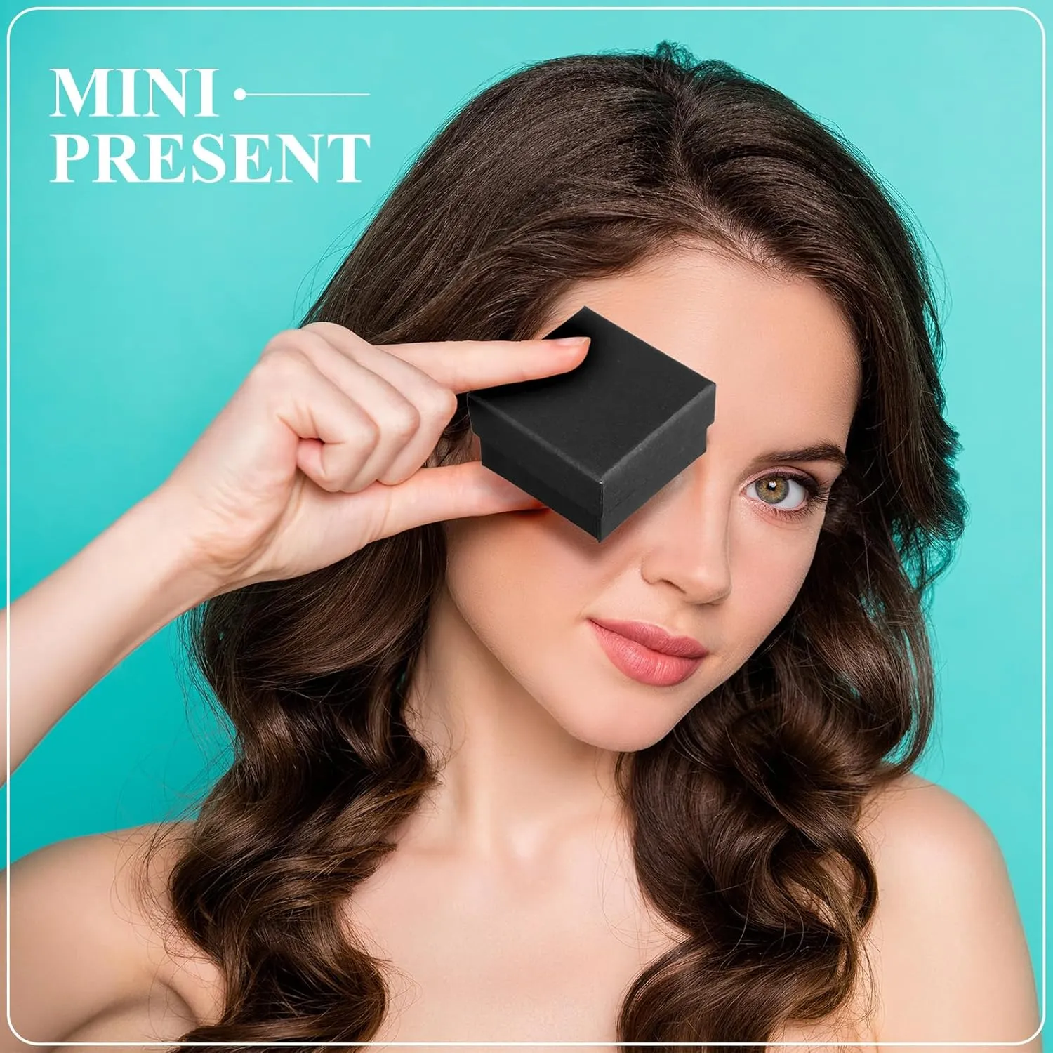 Nosiny 120 Piece Small Ring Boxes Bulk 2 x 2 x 1.2 Inch Kraft Cardboard Jewelry Gift Boxes with Lids for Earrings Square Packing Versatile Occasions Birthday