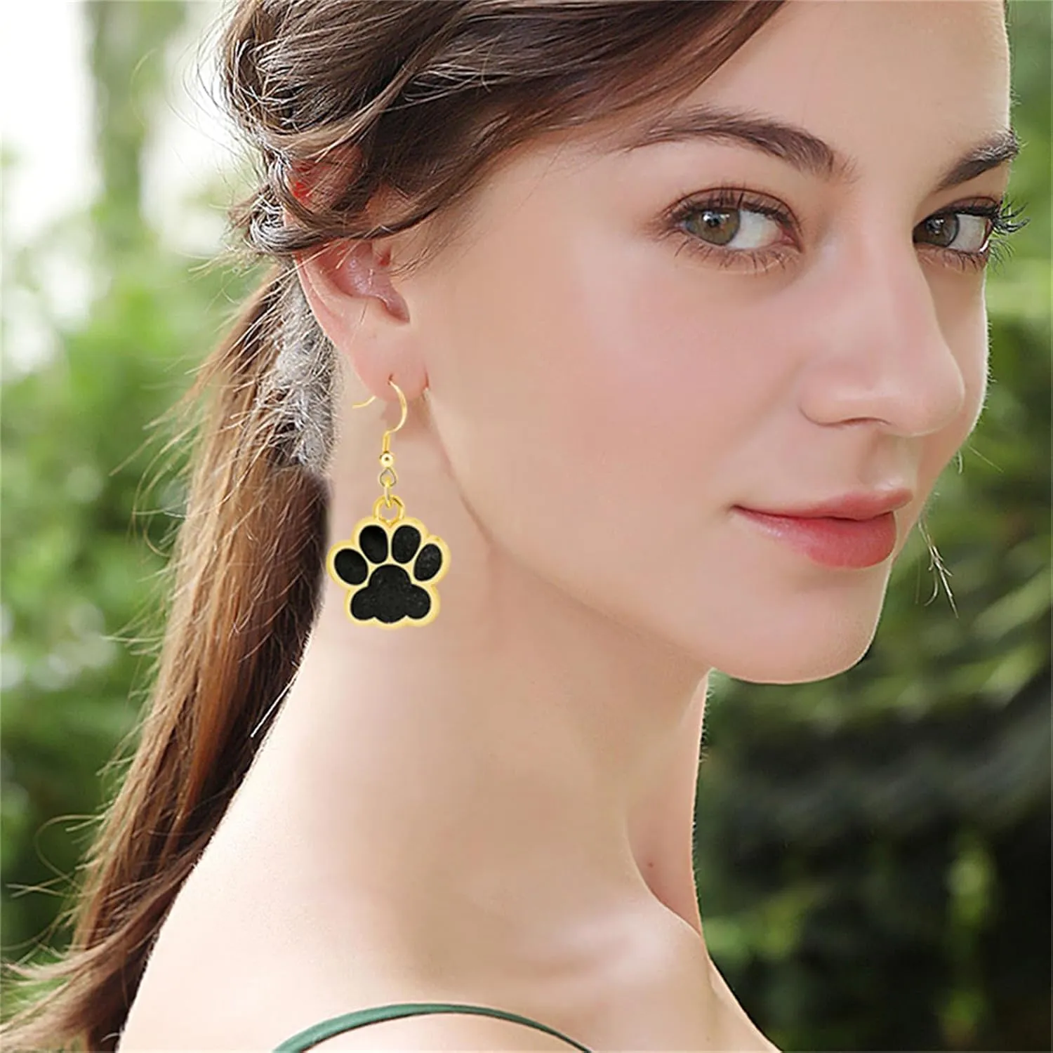 Paw Print Earrings Cute Dog Cat Animal Paw Earring