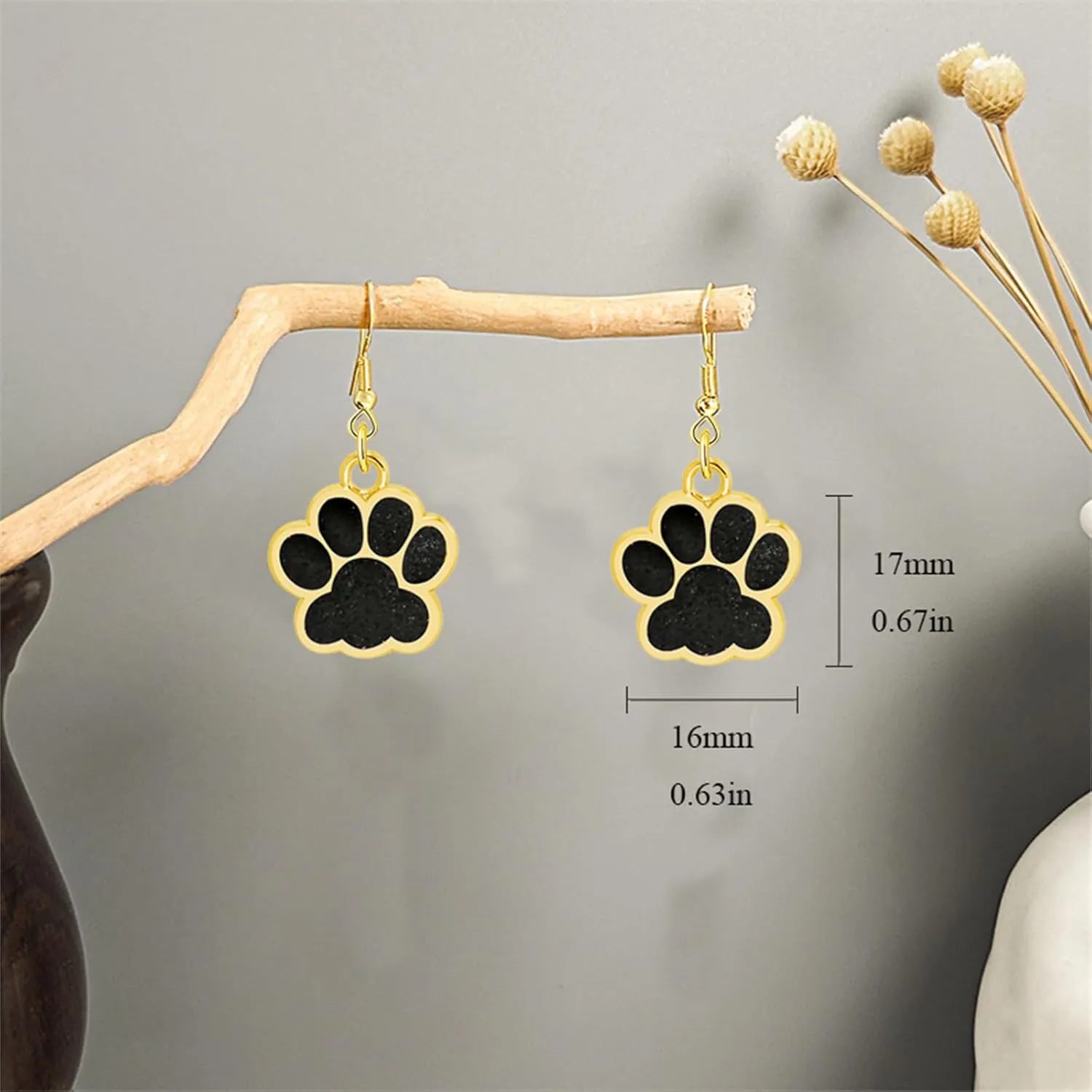Paw Print Earrings Cute Dog Cat Animal Paw Earring