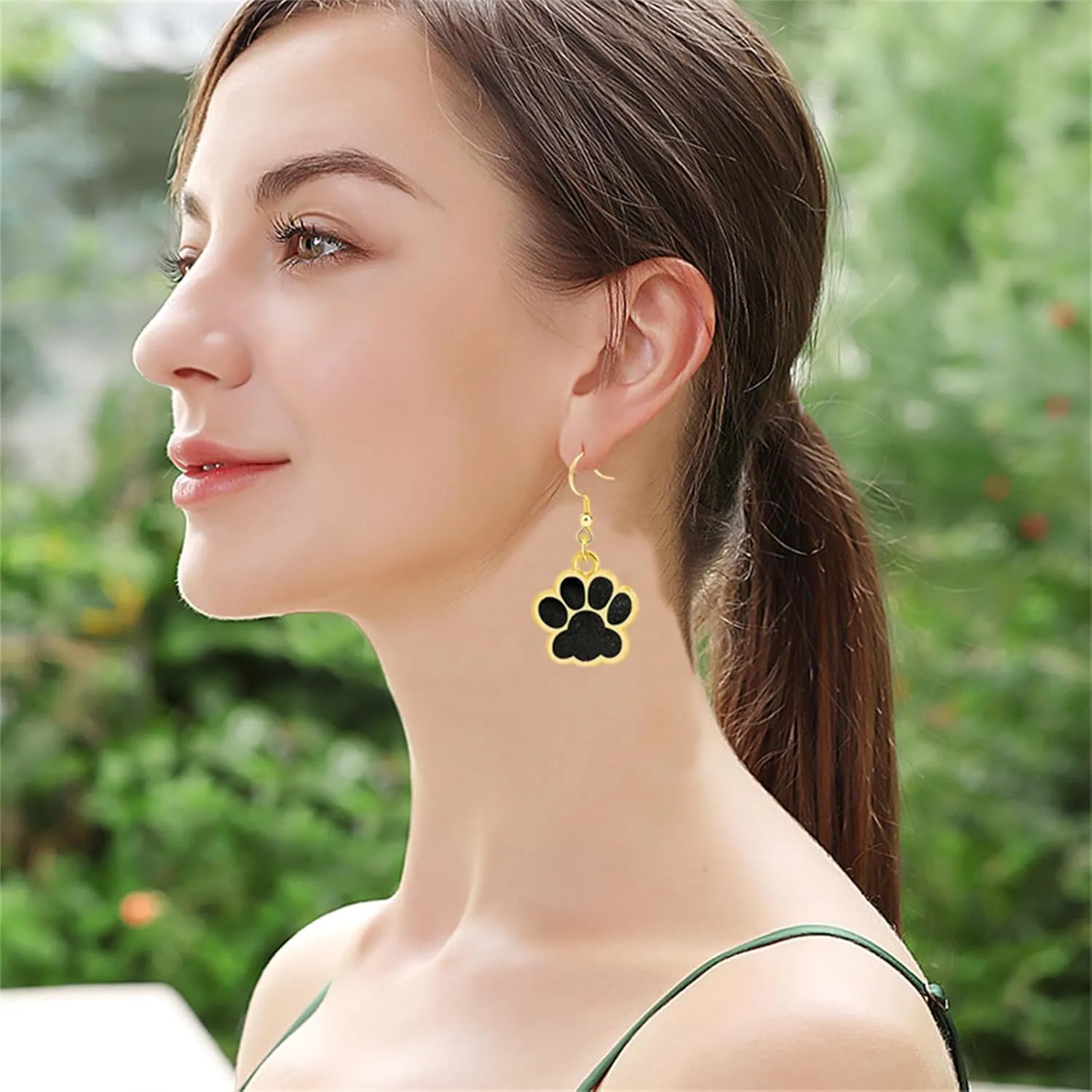 Paw Print Earrings Cute Dog Cat Animal Paw Earring