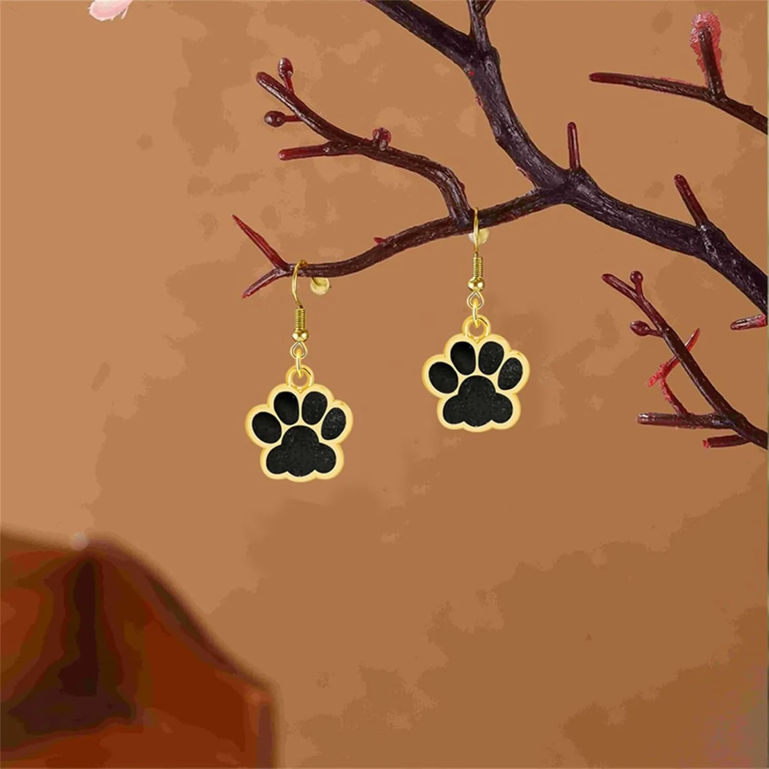 Paw Print Earrings Cute Dog Cat Animal Paw Earring