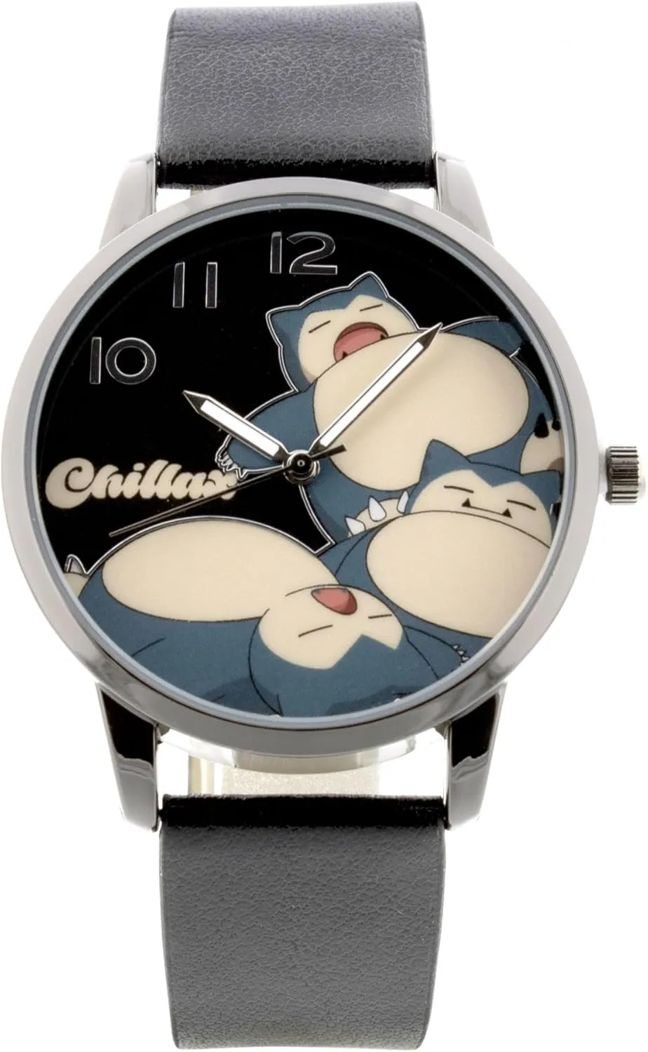 Pokemon Snorlax Sleeping Watch Face with Black Band