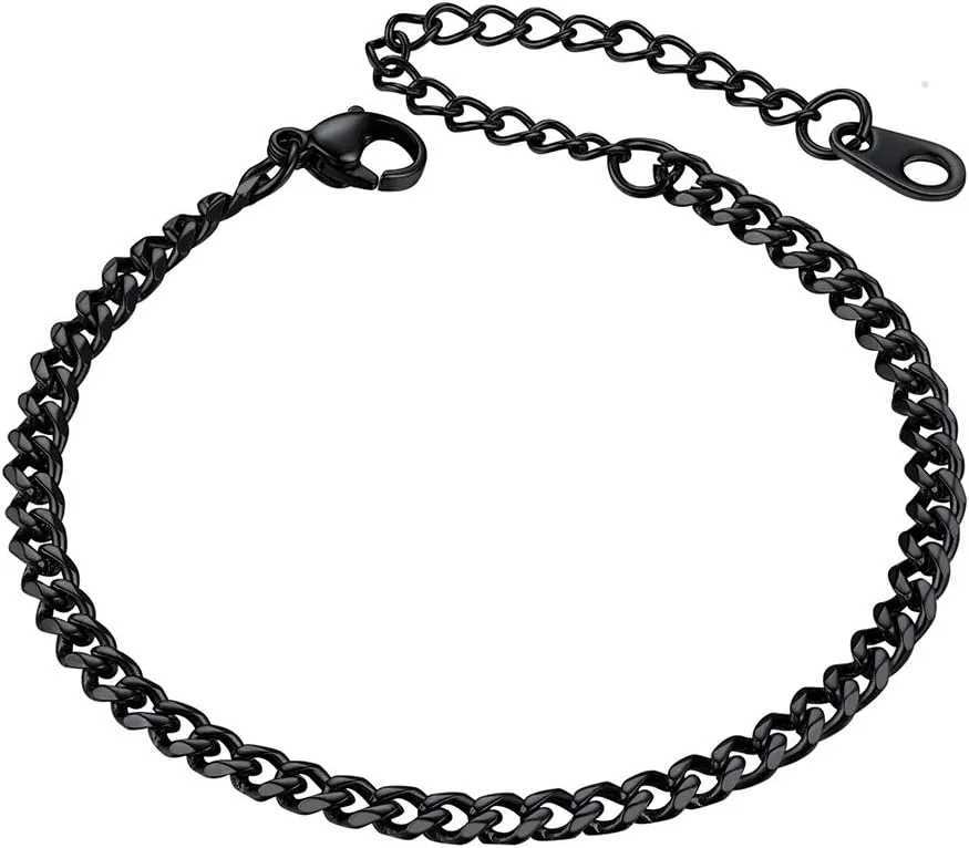 PROSTEEL 316L Stainless Steel Cuban Link Bracelets for Men, Gold/Black/Silver Tone, Hypoallergenic Jewelry, 7.5"/8.26", Come with Box