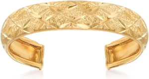 Ross-Simons RS Pure 14kt Yellow Gold Diamond-Cut Adjustable Toe Ring