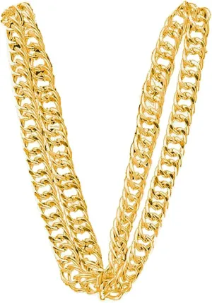 Rubies Boys Forum Novelties 80's Big Links Neck Chain Costume Accessory, Gold, One Size US for Themed Parties and Halloween