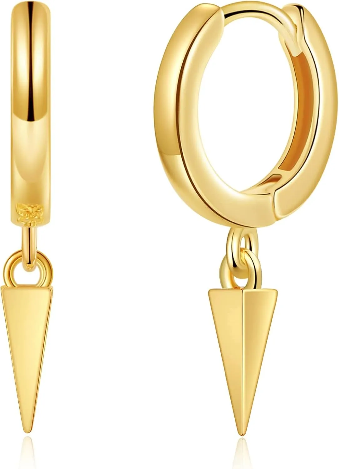 SANNYRA Mothers Day Huggie Earrings for Women - 14K Gold Plated Beach Sea Drop Dangle Earrings - Starfish Butterfly Moon Star Seashell Beachy Jewelry