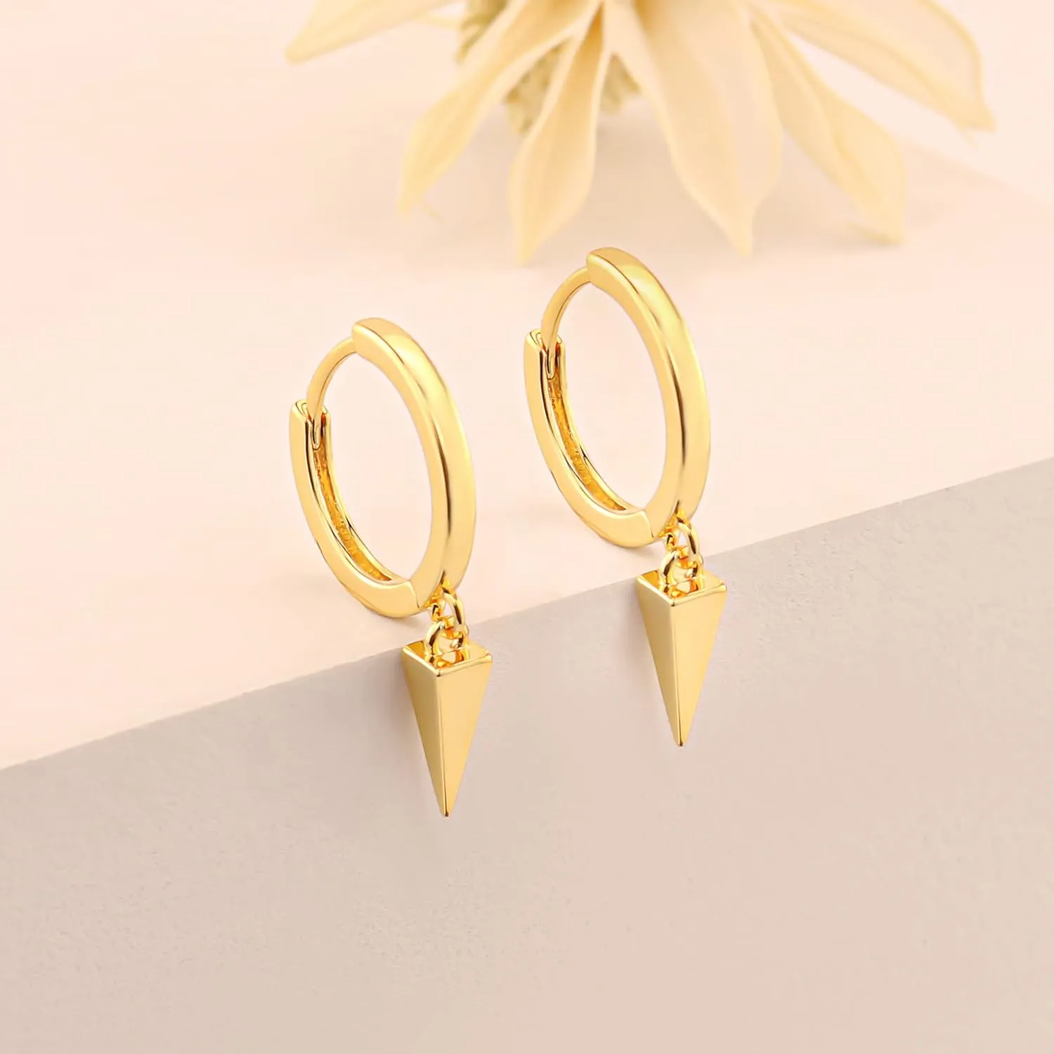 SANNYRA Mothers Day Huggie Earrings for Women - 14K Gold Plated Beach Sea Drop Dangle Earrings - Starfish Butterfly Moon Star Seashell Beachy Jewelry