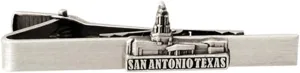 Silver Tie Clip by Ringmasters | LDS Temple Tie Clips for Men with Antique Silver Finish | Suit Accessories for Weddings, Church, & Formal Events | Versatile Tie Pin, (San Antonio Texas)