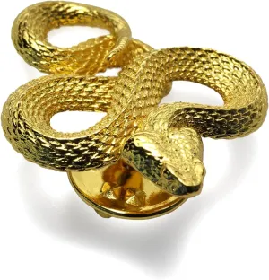 Snake Brooch Metal Vintage Brooch for Women and Men - Lapel Pin, Hat Pin - Birthday and