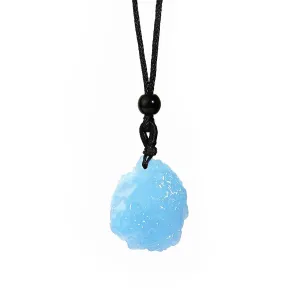 SofiaCreations Aquamarine Necklace, Aquamarine Pendant, Natural Aquamarine Crystals Irregular Pendant Necklace, Handmade Blue Stone Necklace for Women & Men