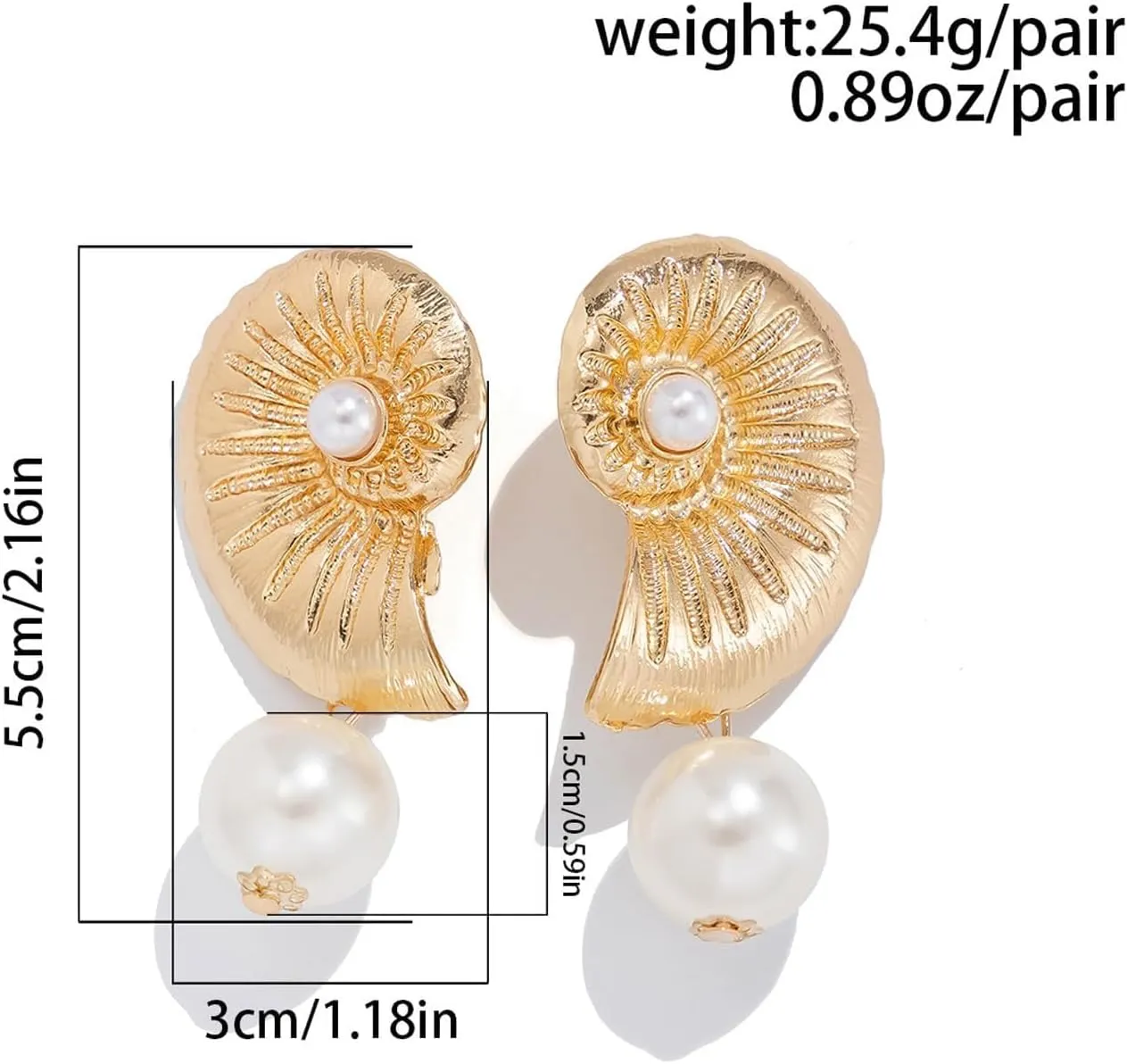 Starfish Earrings Gold Seashell Shell Beach Earrings for Women Beachy Summer Jewelry Outfits for Women Beach Fashion Vacation Essentials