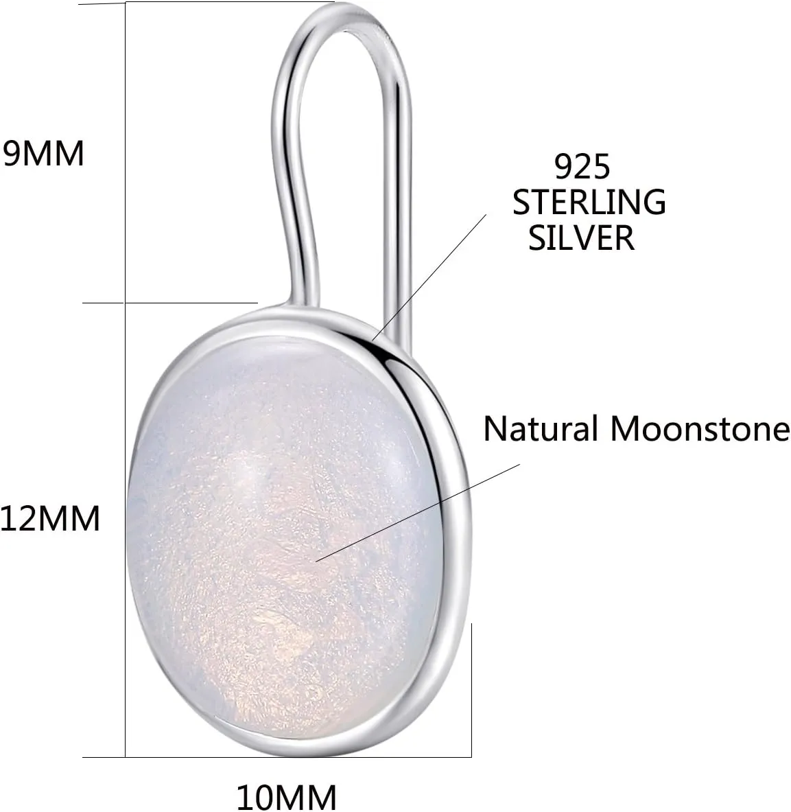 Sterling Silver Drop Dangle Earrings for Women with Austrian Crystal and Natural Gemstone Madeira Citrine Amethys Blue Topaz Turquoise - Bling Dangling Jewellery