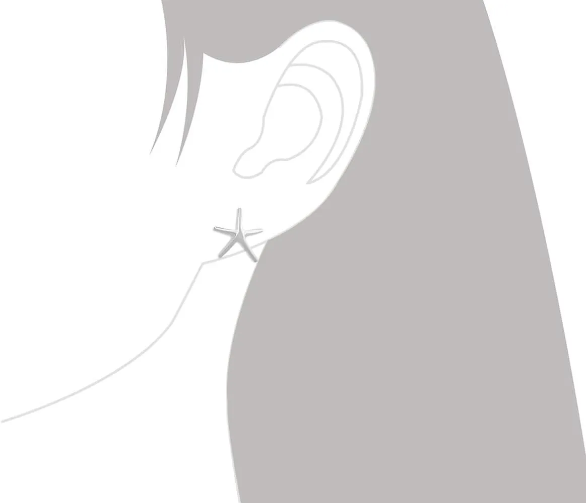 Sterling Silver Starfish Stud Earrings