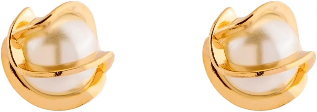 Summer wish - 18K Gold Plated Caged Pearl Earrings
