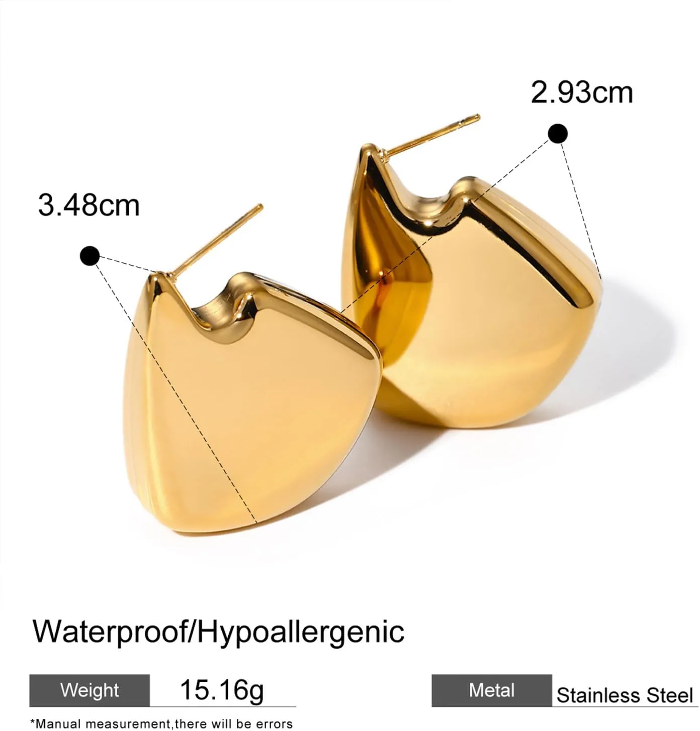 Teardrop Chunky Earrings for Women Trendy Hoop Earring Set Earring Dupes, Fashion Gold Large Drop Earrings